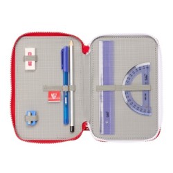 Plumier escolar safta triple 36 piezas sevilla f.c. corporativa 195x125x55 mm