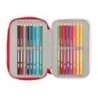 Plumier escolar safta triple 36 piezas sevilla f.c. corporativa 195x125x55 mm