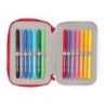 Plumier escolar safta triple 36 piezas sevilla f.c. corporativa 195x125x55 mm