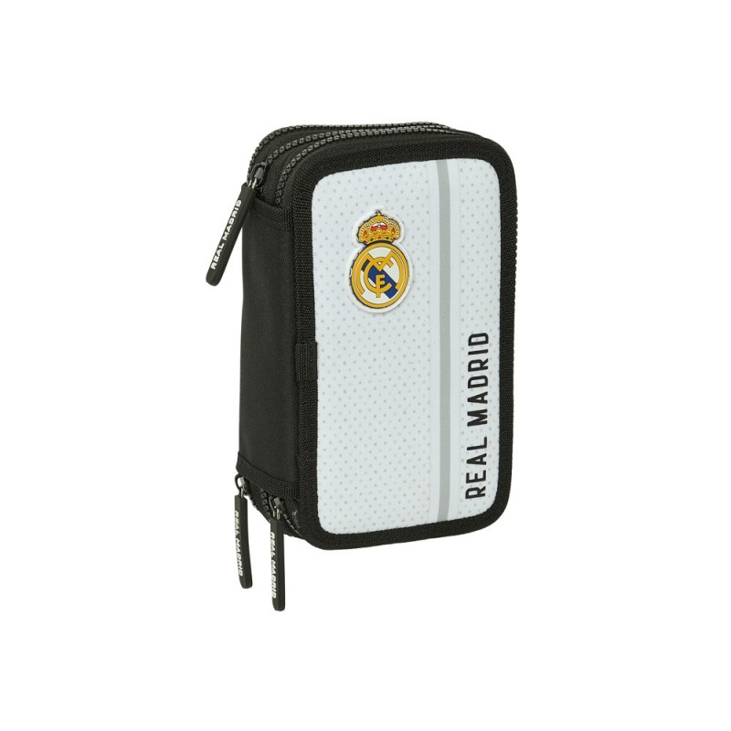 Plumier escolar safta triple 36 piezas real madrid 1 equipacion 24/25 195x125x55 mm