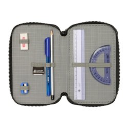 Plumier escolar safta triple 36 piezas real madrid 1 equipacion 24/25 195x125x55 mm