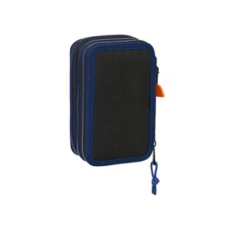 Plumier escolar safta triple 36 piezas naruto ninja 195x125x55 mm