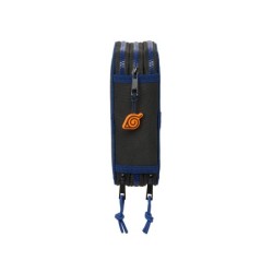 Plumier escolar safta triple 36 piezas naruto ninja 195x125x55 mm