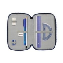 Plumier escolar safta triple 36 piezas naruto ninja 195x125x55 mm