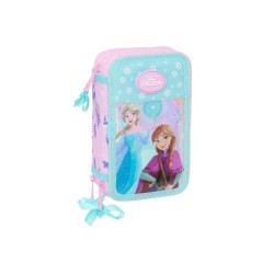 Plumier escolar safta triple 36 piezas frozen ii cool days 195x125x55 mm