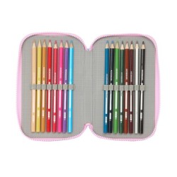 Plumier escolar safta triple 36 piezas frozen ii cool days 195x125x55 mm