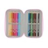Plumier escolar safta triple 36 piezas frozen ii cool days 195x125x55 mm