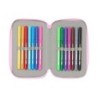 Plumier escolar safta triple 36 piezas frozen ii cool days 195x125x55 mm