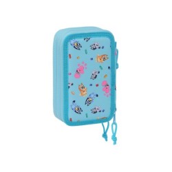 Plumier escolar safta triple 36 piezas bluey 195x125x55 mm