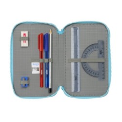 Plumier escolar safta triple 36 piezas bluey 195x125x55 mm