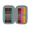 Plumier escolar safta triple 36 piezas bluey 195x125x55 mm