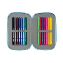 Plumier escolar safta triple 36 piezas bluey 195x125x55 mm