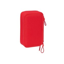 Plumier escolar safta triple 36 piezas atletico de madrid 195x125x55 mm