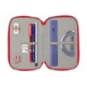 Plumier escolar safta triple 36 piezas atletico de madrid 195x125x55 mm