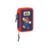 Plumier escolar safta doble pequeño 28 piezas super mario world 195x125x40 mm