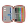 Plumier escolar safta doble pequeño 28 piezas super mario world 195x125x40 mm