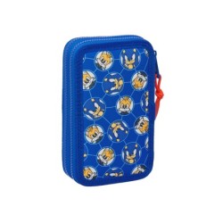 Plumier escolar safta doble pequeño 28 piezas sonic prime 195x125x40 mm