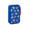 Plumier escolar safta doble pequeño 28 piezas sonic prime 195x125x40 mm
