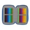 Plumier escolar safta doble pequeño 28 piezas sonic prime 195x125x40 mm