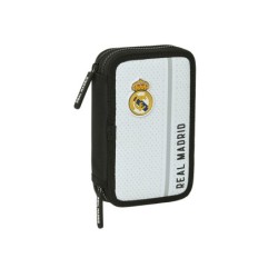 Plumier escolar safta doble pequeño 28 piezas real madrid 1 equipacion 24/25 195x125x40 mm