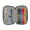 Plumier escolar safta doble pequeño 28 piezas real madrid 1 equipacion 24/25 195x125x40 mm