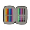 Plumier escolar safta doble pequeño 28 piezas real madrid 1 equipacion 24/25 195x125x40 mm