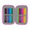 Plumier escolar safta doble pequeño 28 piezas my little pony magic 195x125x40 mm