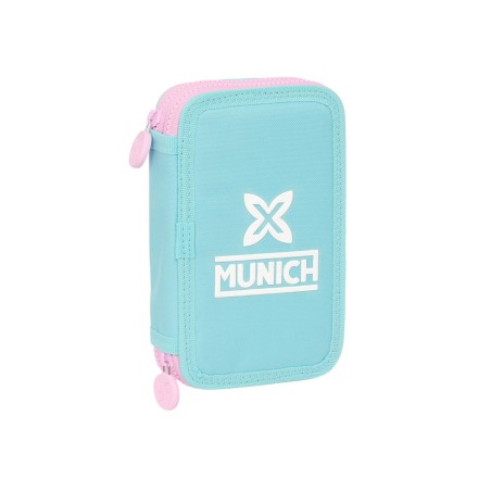 Plumier escolar safta doble pequeño 28 piezas munich heaven 195x125x40 mm