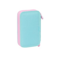 Plumier escolar safta doble pequeño 28 piezas munich heaven 195x125x40 mm