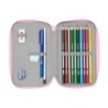 Plumier escolar safta doble pequeño 28 piezas munich heaven 195x125x40 mm