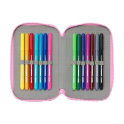 Plumier escolar safta doble pequeño 28 piezas gabby s dollhouse party 195x125x40 mm
