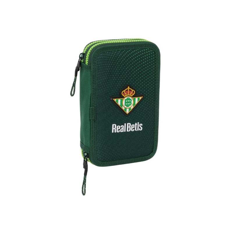 Plumier escolar safta doble pequeño 28 piezas resistente al agua real betis balompie 195x125x40 mm