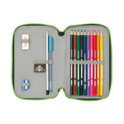 Plumier escolar safta doble pequeño 28 piezas resistente al agua real betis balompie 195x125x40 mm