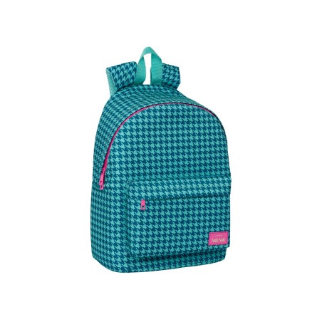 Mochila safta para portatil 14,1\ nait nait pata de gallo verde 410x310x160 mm