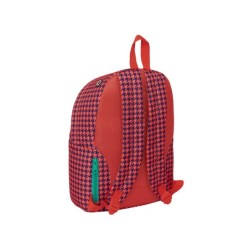 Mochila safta para portatil 14,1\ nait nait pata de gallo coral 410x310x160 mm
