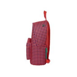 Mochila safta para portatil 14,1\ nait nait pata de gallo coral 410x310x160 mm