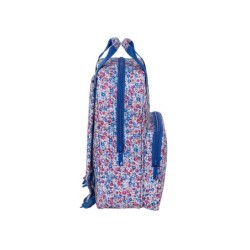 Mochila safta infantil con asas nait nait floresistente coimbra azul 280x200x80 mm