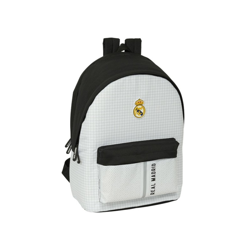 Mochila safta doble para portatil 15,6\  usb real madrid 1 equipacion 24/25 440x310x180 mm