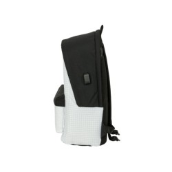 Mochila safta doble para portatil 15,6\  usb real madrid 1 equipacion 24/25 440x310x180 mm