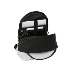 Mochila safta doble para portatil 15,6\  usb real madrid 1 equipacion 24/25 440x310x180 mm