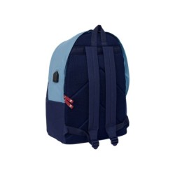 Mochila safta doble para portatil 15,6\  usb munich royal 440x310x180 mm