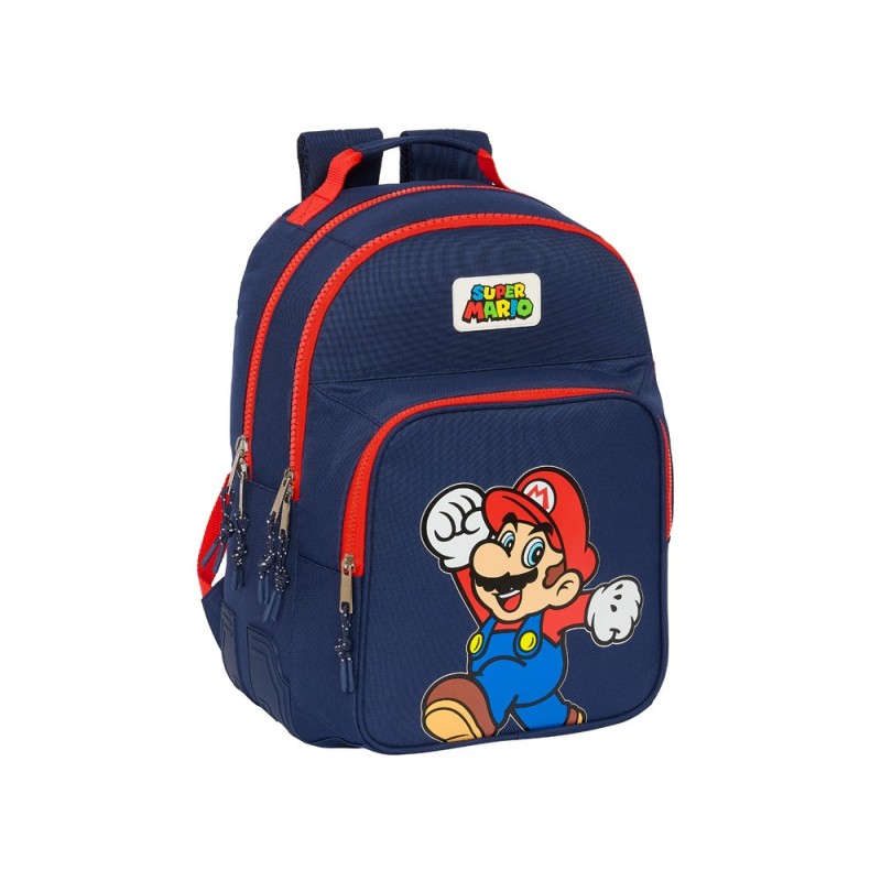 Mochila safta doble con cantoneras adaptable a carro super mario world 420x320x150 mm