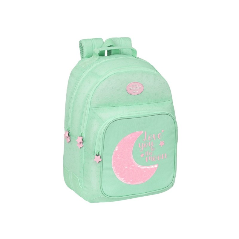 Mochila safta doble con cantoneras adaptable a carro reciclado blackfit8 moon 420x320x150 mm