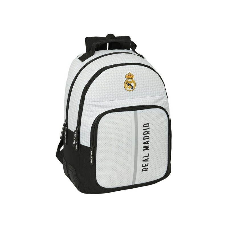 Mochila safta doble con cantoneras adaptable a carro real madrid 1 equipacion 24/25 420x320x150 mm