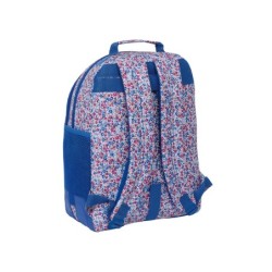 Mochila safta doble con cantoneras adaptable a carro nait nait floresistente coimbra azul 420x320x150 mm