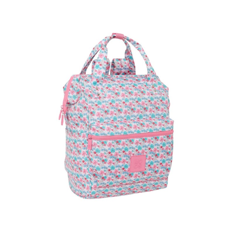 Mochila safta con asas reciclada para portatil 13\ moos floresistente 400x270x190 mm