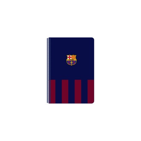 Cuaderno espiral safta folio 80 hojas 60 gr cuadro 4 mm tapa extradura f.c. barcelona