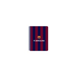 Cuaderno espiral safta cuarto 80 hojas 60 gr cuadro 4 mm tapa extradura f.c. barcelona
