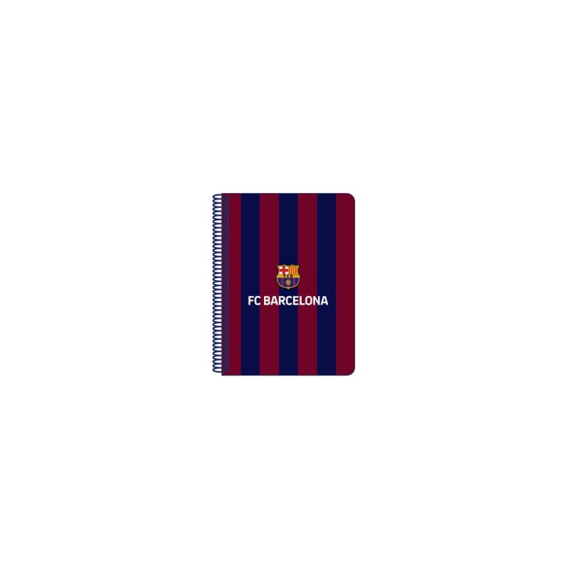 Cuaderno espiral safta cuarto 80 hojas 60 gr cuadro 4 mm tapa extradura f.c. barcelona