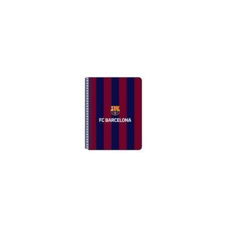 Cuaderno espiral safta cuarto 80 hojas 60 gr cuadro 4 mm tapa extradura f.c. barcelona